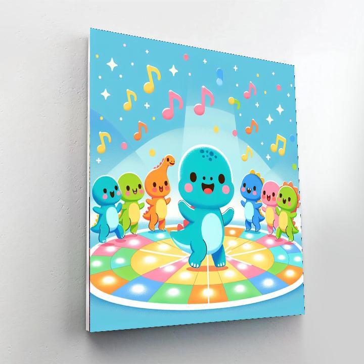 Dino Disco Party Numbered Painting Kits