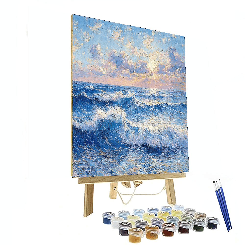 Pierre-Auguste Renoir Inspired Transcendent Ocean Whispers  Numbered Painting Kits