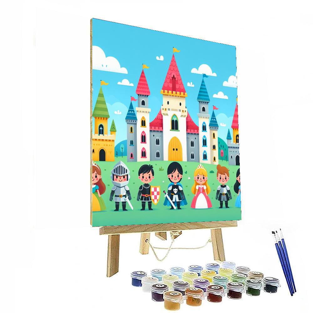 Cute Castle Friends Paint By Numbers Art