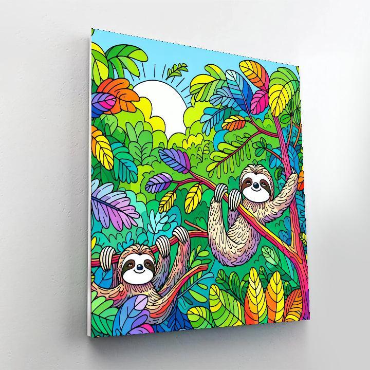 Super Silly Sloths Paint By Number