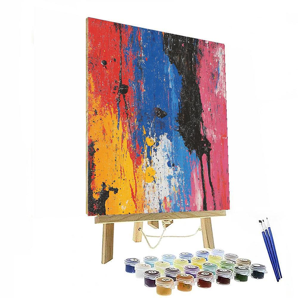 Jackson Pollock Inspired Abstract Reflections Of Time  Number Painting
