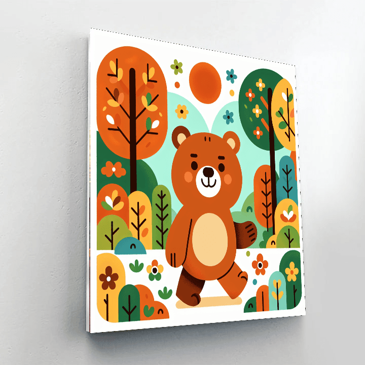 Adventurous Little Bear Paint By Numbers