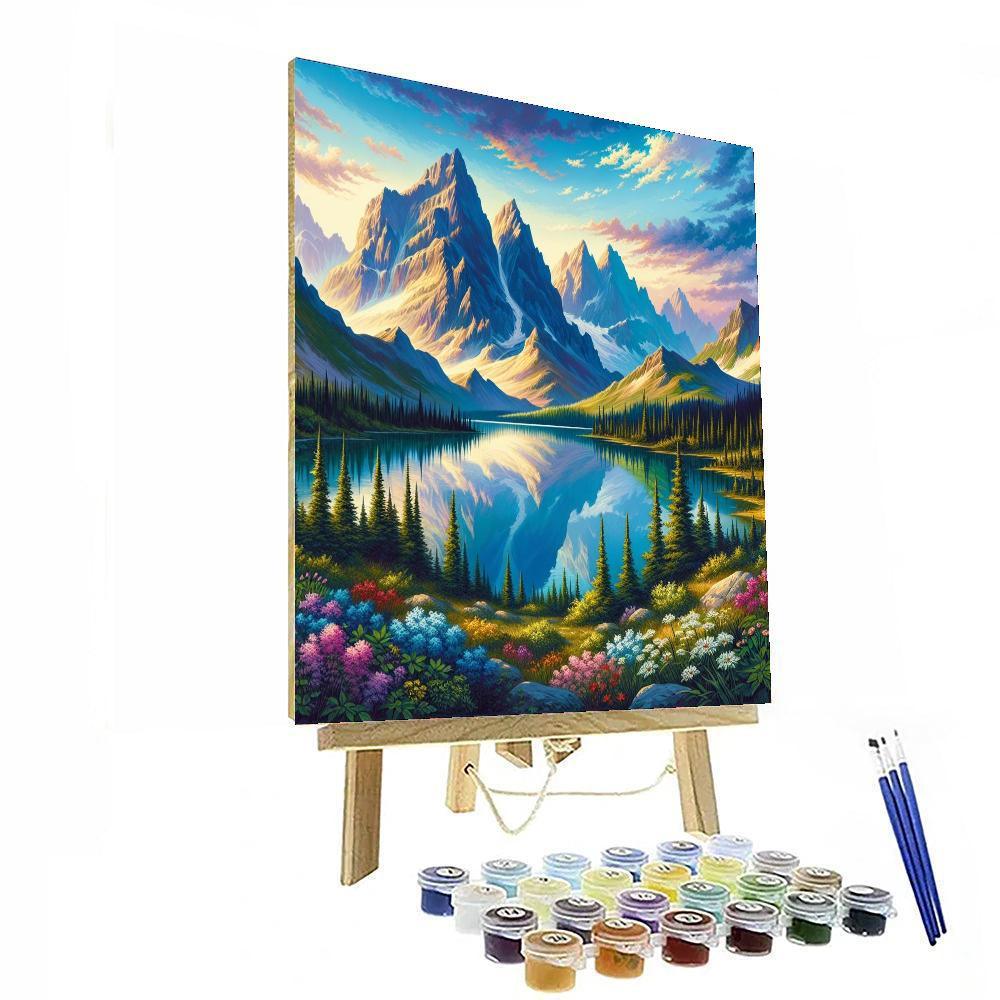 Breathtaking Mountain Landscape Paint By Numbers