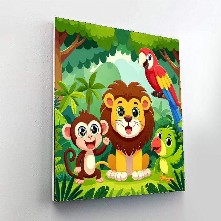 Charming Jungle Safari DIY Paint By Numbers