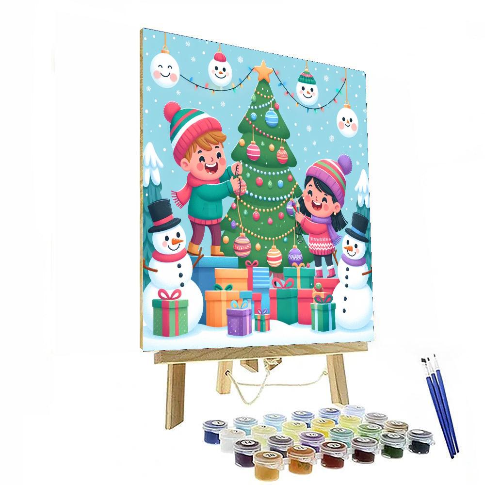 Charming Holiday Wonderland Numbered Painting Kits