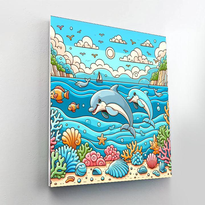 Seaside Dolphin Adventure Numbered Painting Kits