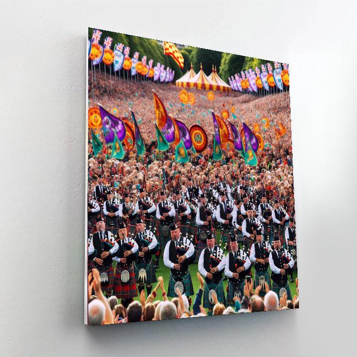 World Bagpipe Championship - Scotland Painting By Numbers Kit