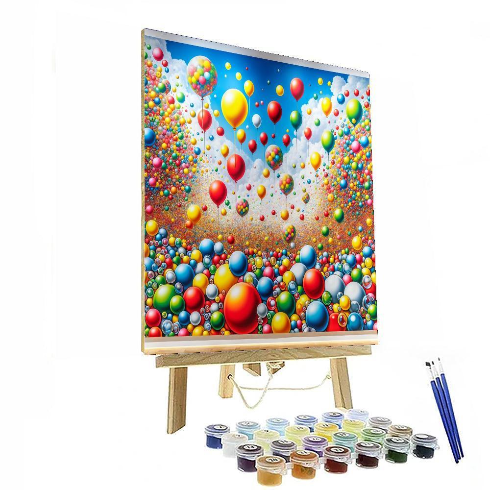 Dancing Bubbles And Balloons Paint By Numbers