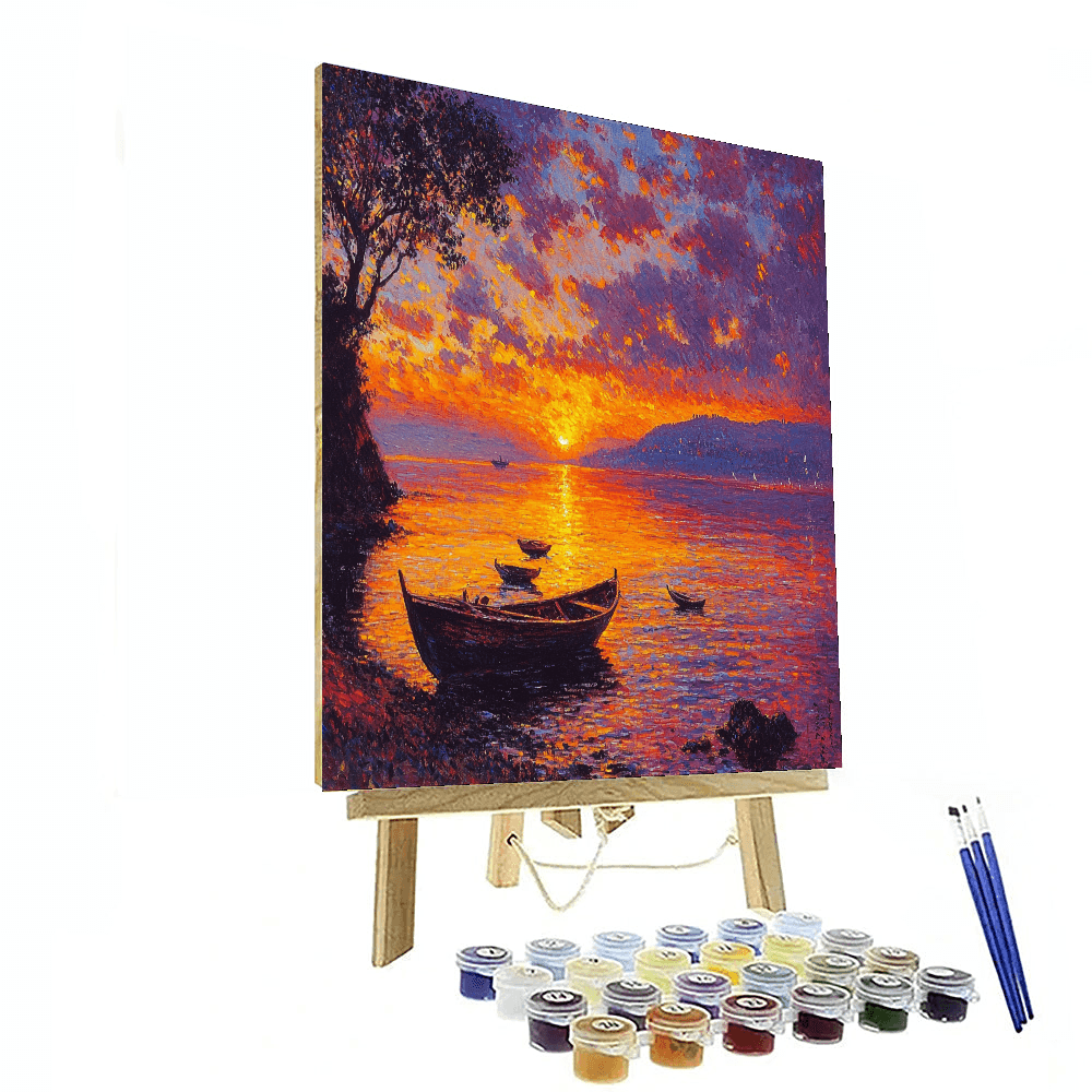 J.M.W. Turner Inspired Sunset Reverie  Paint By Numbers