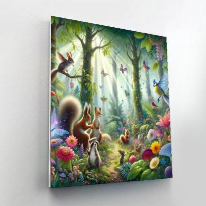 Exploring Enchanted Woods Paint By Numbers Art