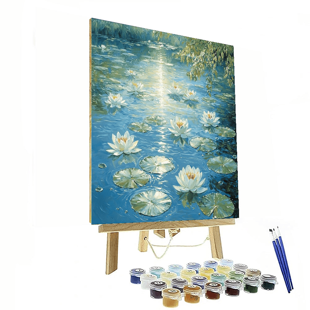 Claude Monet Inspired Peaceful Reflections In The Pond  Paint By Numbers Kits