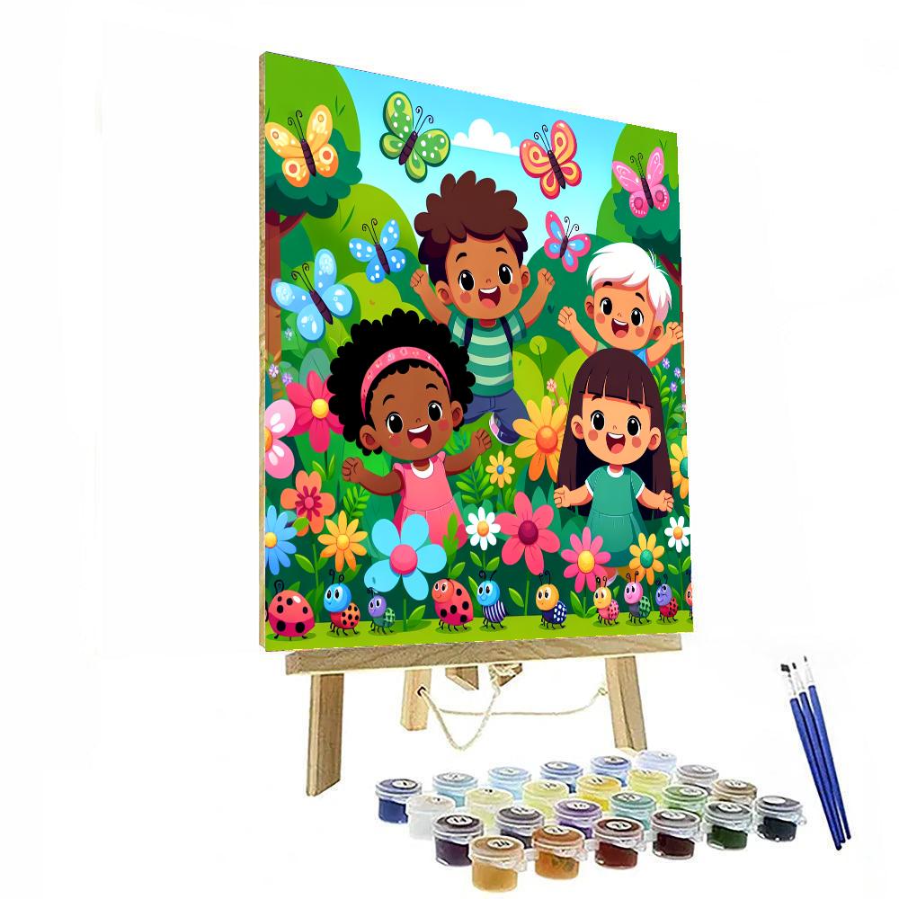 Cheerful Garden Exploration Number Painting