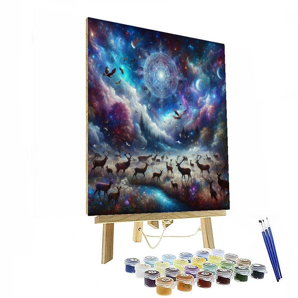 Celestial Wildlife Encounter Paint By Number