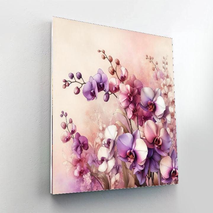 Elegant Orchid Delight Painting Number Kit