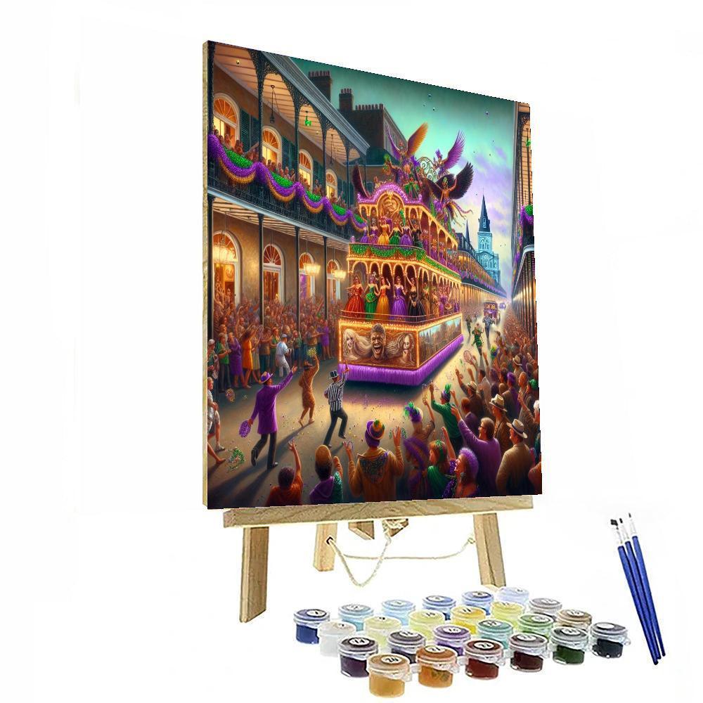 Krewe Of Bacchus Parade - Usa Painting By Numbers Kit