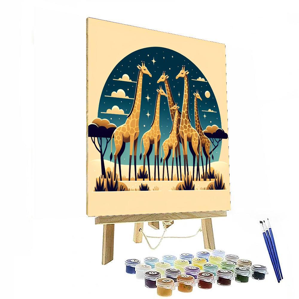 Gigantic Giraffe Gala Number Painting