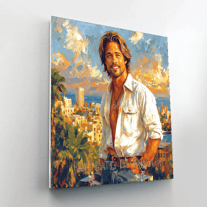Brad Pitt: The Timeless Heartthrob's Journey Numbered Painting Kits