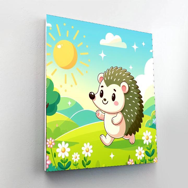 Cheerful Hedgehog Stroll Painting By Numbers Kit