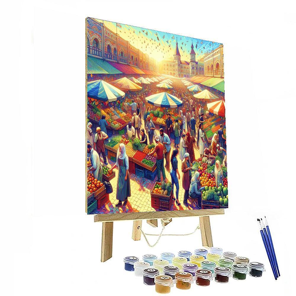 Morning Market Excursion Paint By Color