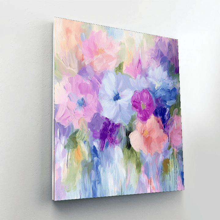 Claude Monet Inspired Modern Floral Symphony  Paint By Color