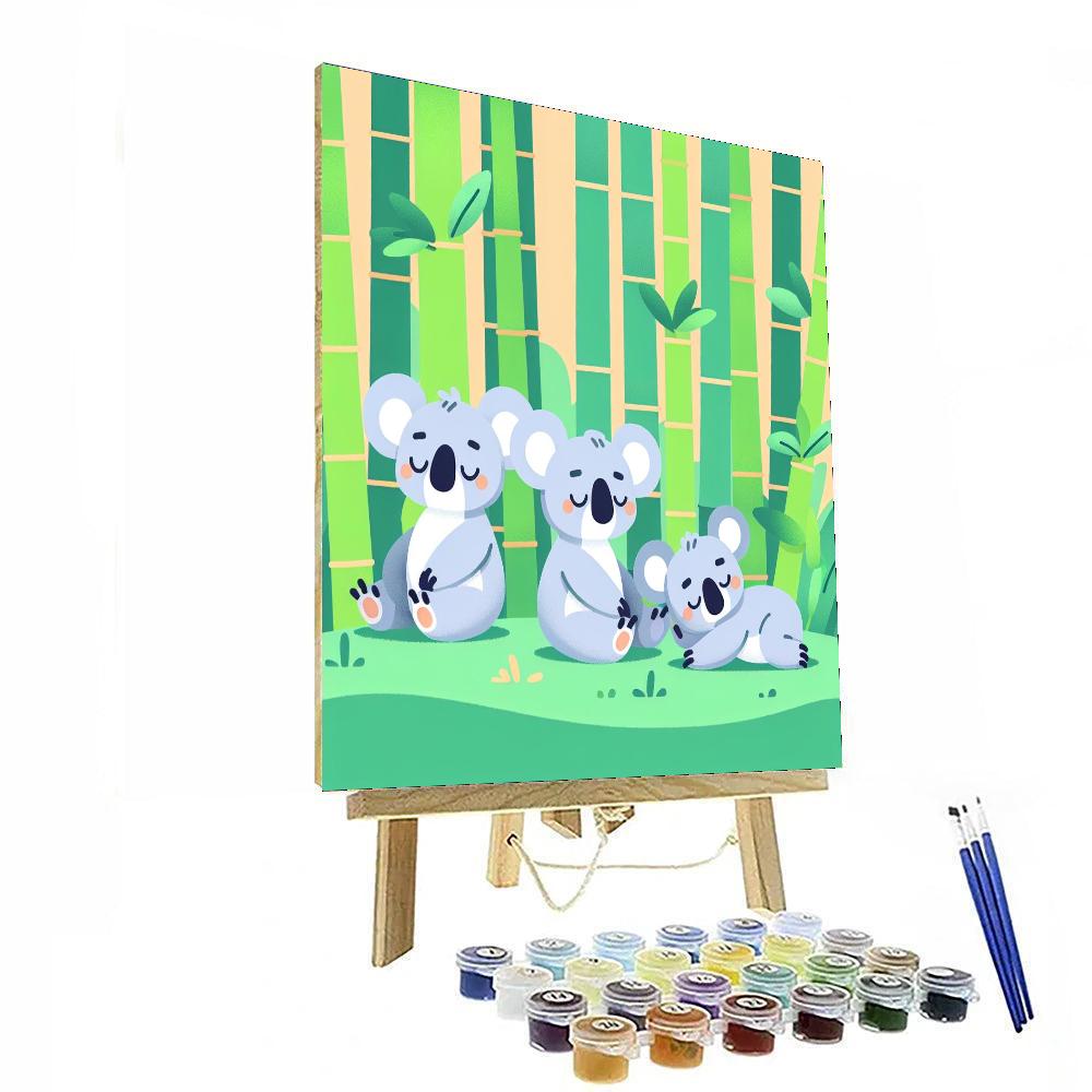 Koala's Bamboo Retreat Paint By Numbers