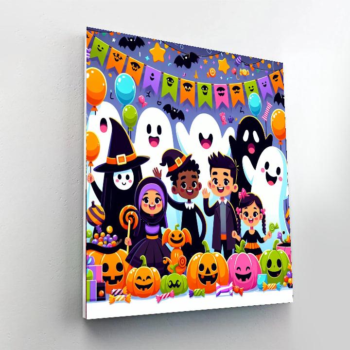 Silly Halloween Friends Numbered Painting Kits