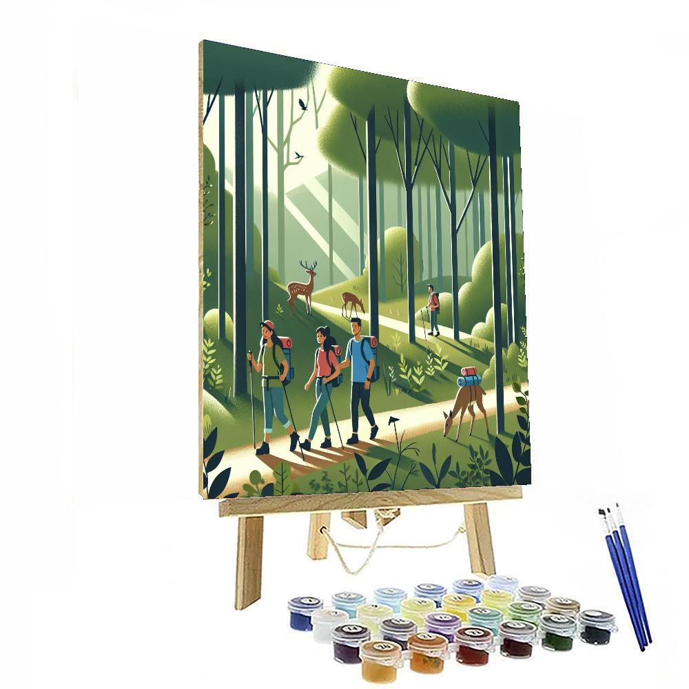 Gentle Forest Hike Number Painting