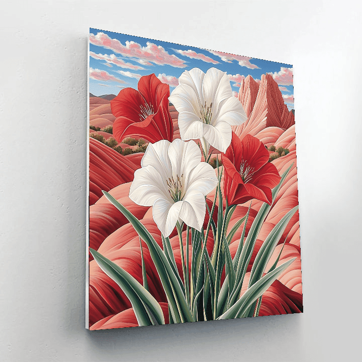 Georgia O'Keeffe Inspired O'Keeffe's New Mexico Blooms  Painting By Numbers Kit