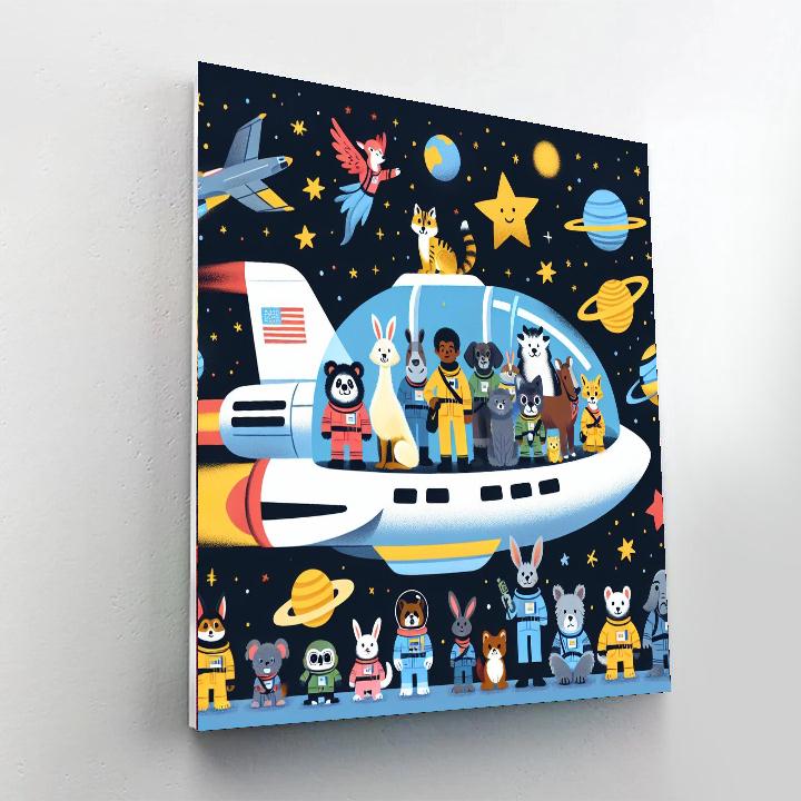 Stellar Starship Safari Numbered Painting Kits
