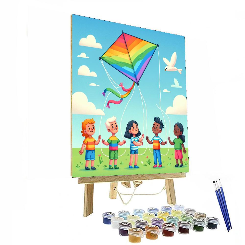 Rainbow Kite's Journey Painting By Numbers Kit