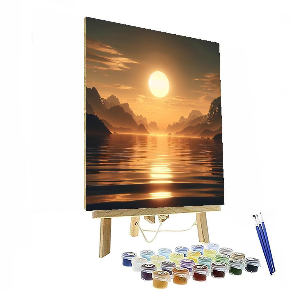 Golden Horizon Splendor Numbered Painting Kits