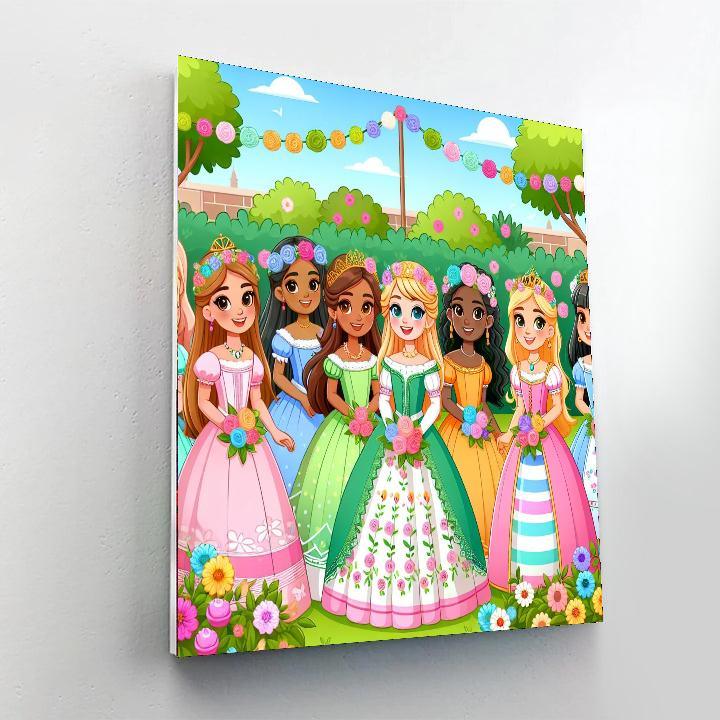 Princess Garden Party Numbered Painting Kits