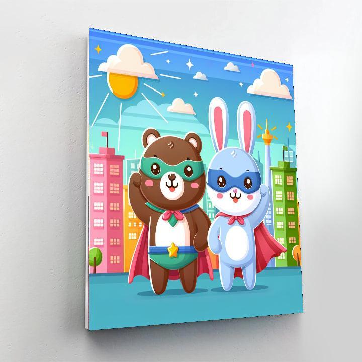 Adventurous Animal Heroes Number Painting