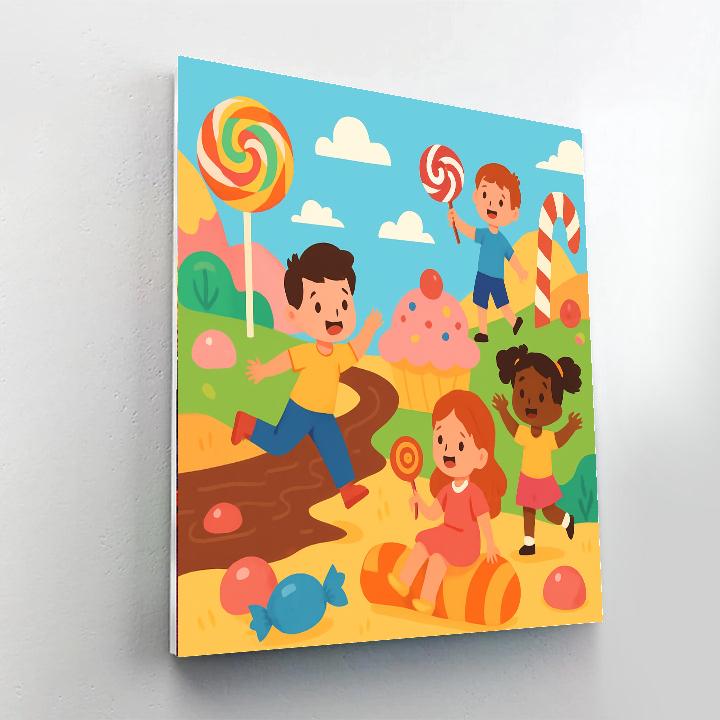 Frolicking In Candy Land DIY Paint By Numbers