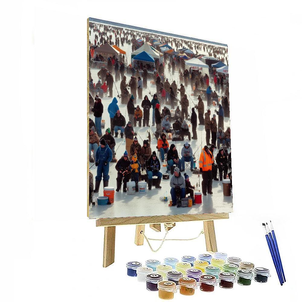 Harvey's Lake Ice Fishing Festival - Pennsylvania, Usa Paint By Number