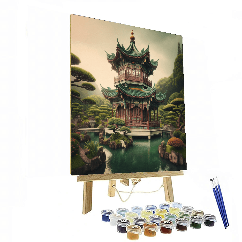 Ornate Asian Tranquility Paint By Color