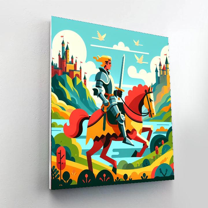 Daring Knight's Quest DIY Paint By Numbers