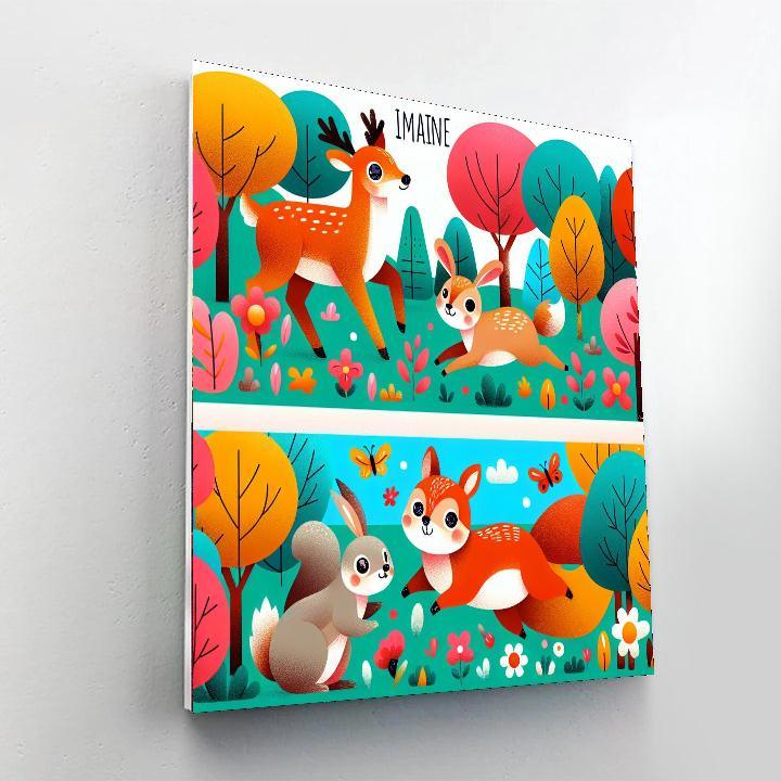 Adorable Woodland Animals Paint By Number