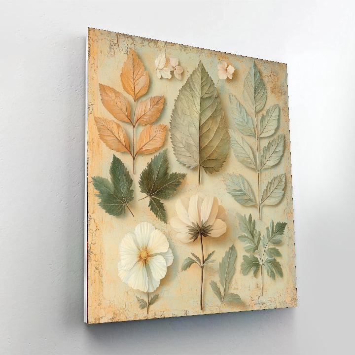 Leonardo Da Vinci Inspired Timeless Botanicals  Paint By Numbers Art