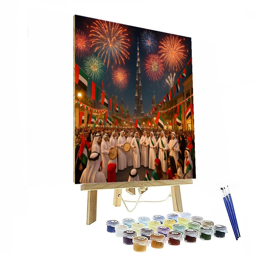 National Day - United Arab Emirates Painting Number Kit