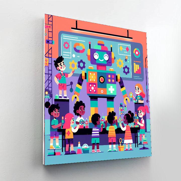 Robot Building Lab Paint By Numbers
