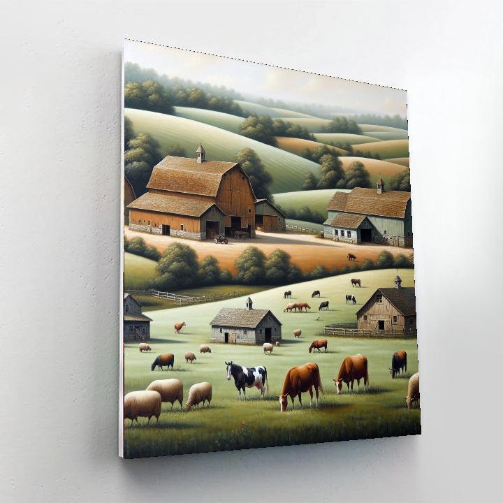 Peaceful Country Farm Paint By Numbers Kits