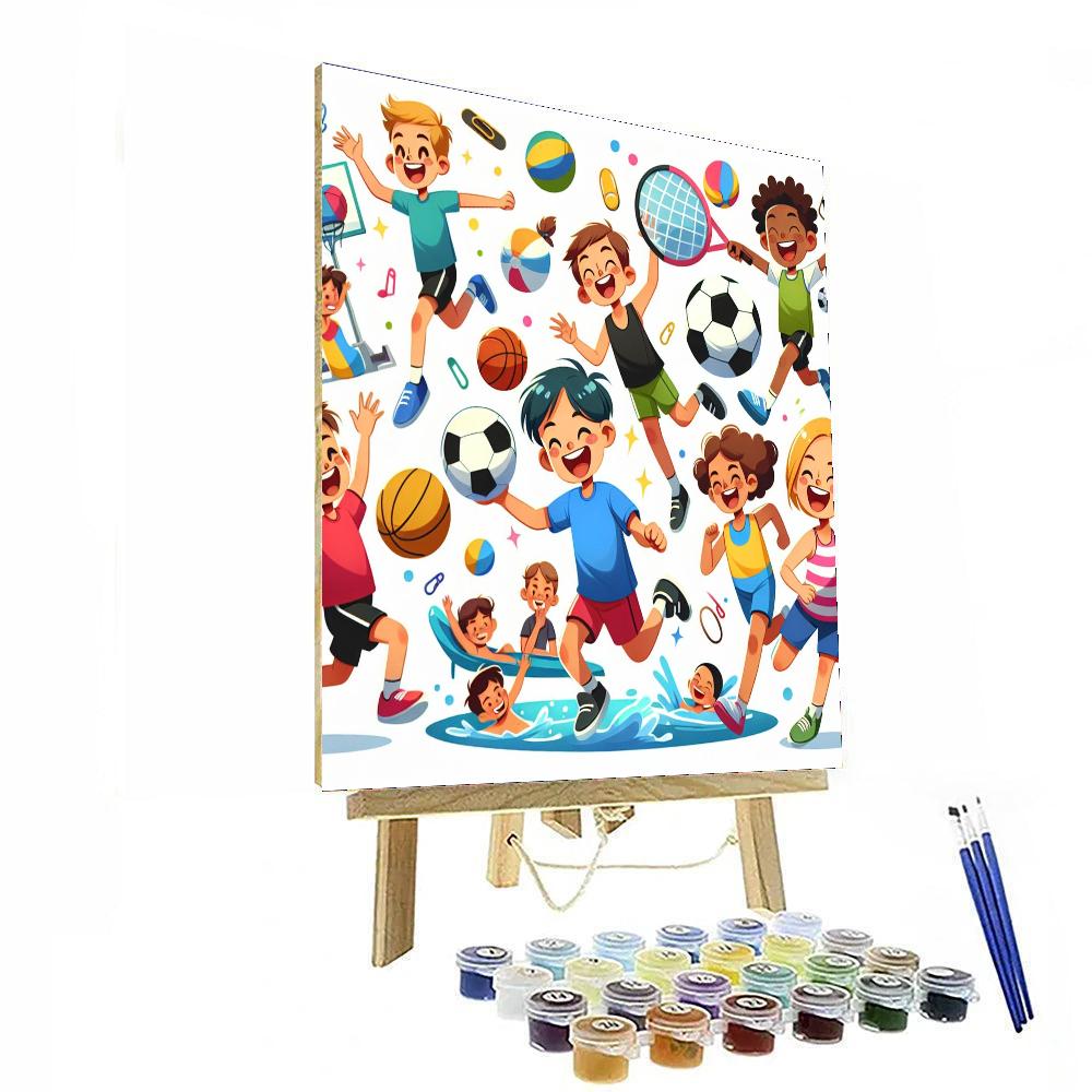 Sports Spectacle Number Painting