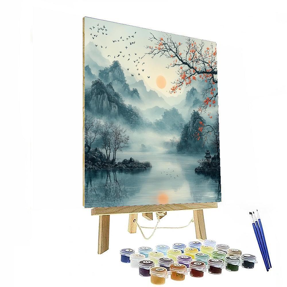 Zhao Mengfu Inspired Essence Of Gentle Winds  Paint By Color