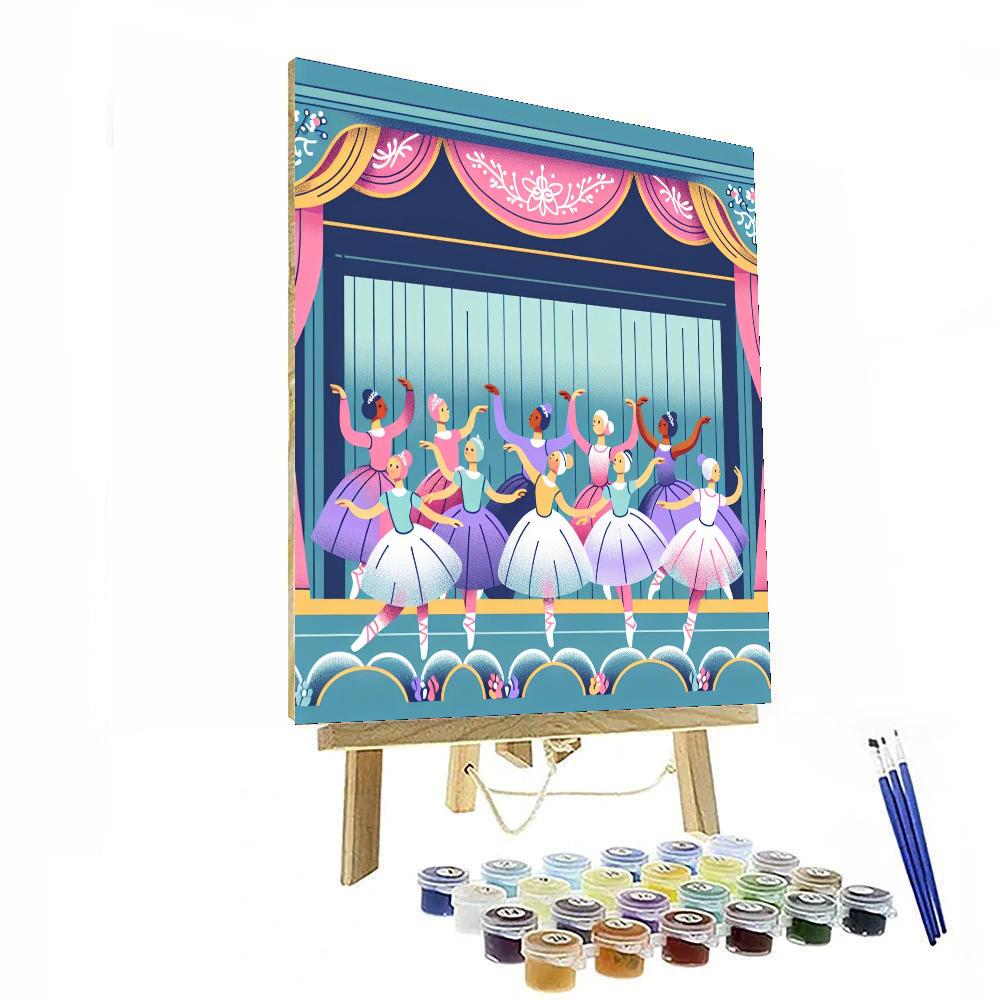 Ballet Dance Party Number Painting