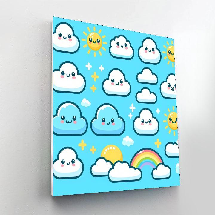 Fluffy Clouds Numbered Painting Kits