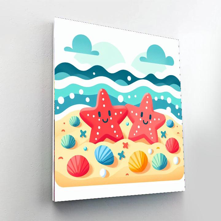 Starfish's Seaside Serenade Paint By Numbers