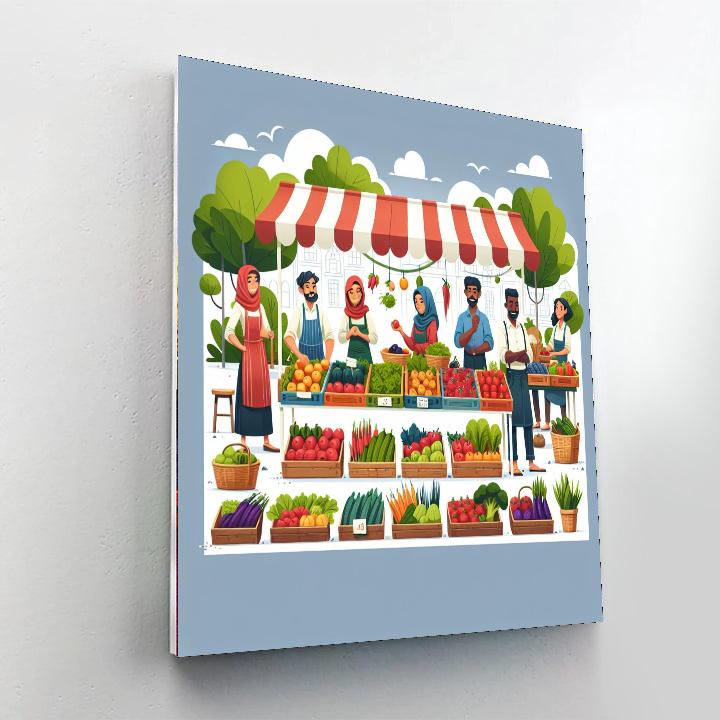 Happy Farmer's Market Paint By Color