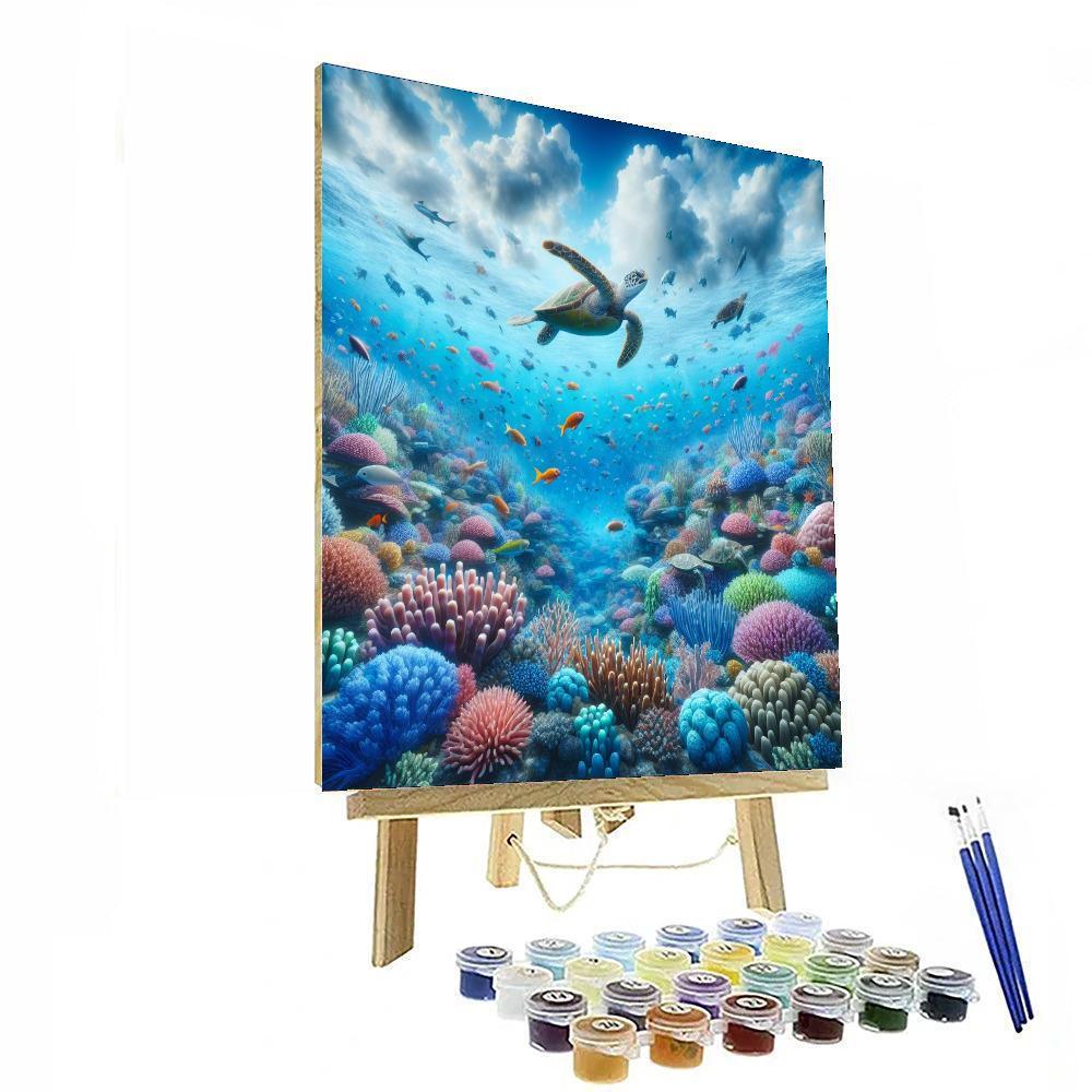Lively Coral Reef Expedition Paint By Number