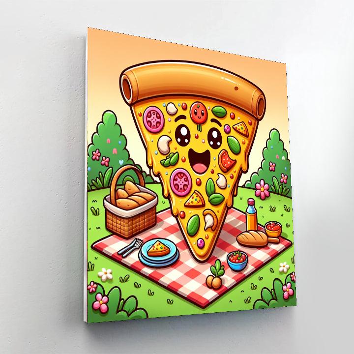 Gigantic Pizza Slice Painting By Numbers Kit